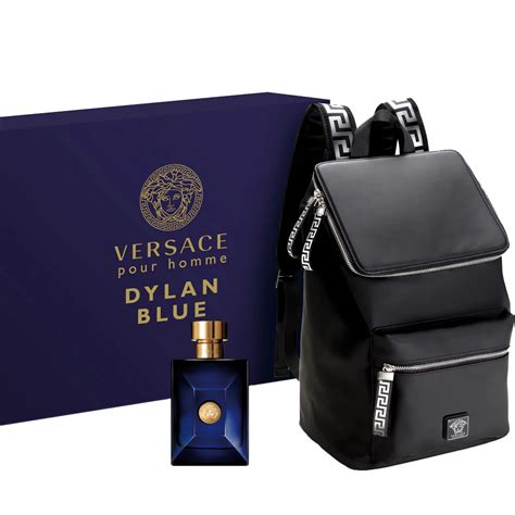 versace dylan blue backpack gift set|Versace blue perfume for men.